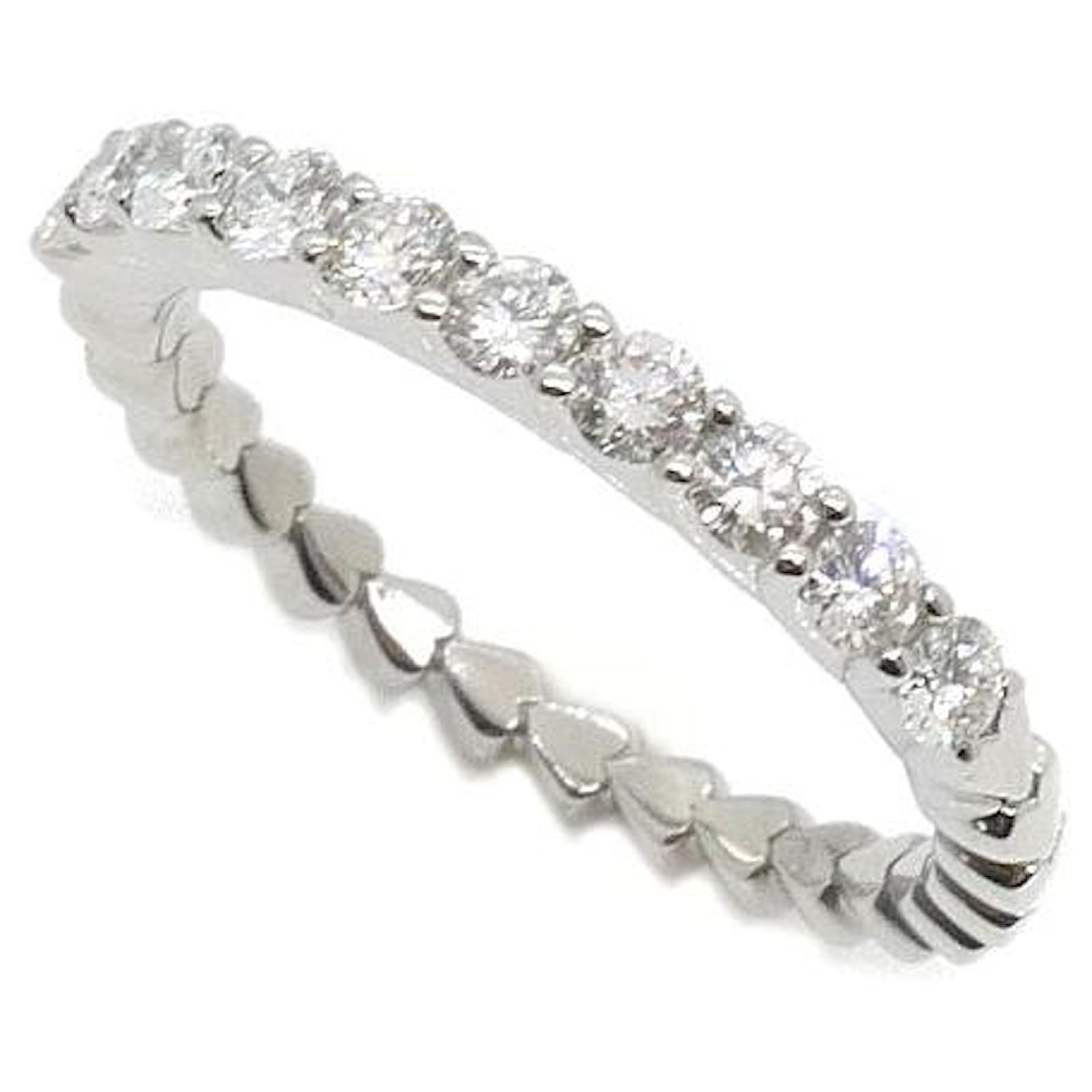 Autre Marque Platinum Diamond Heart Eternity Ring 0.40ct  ref.1741266