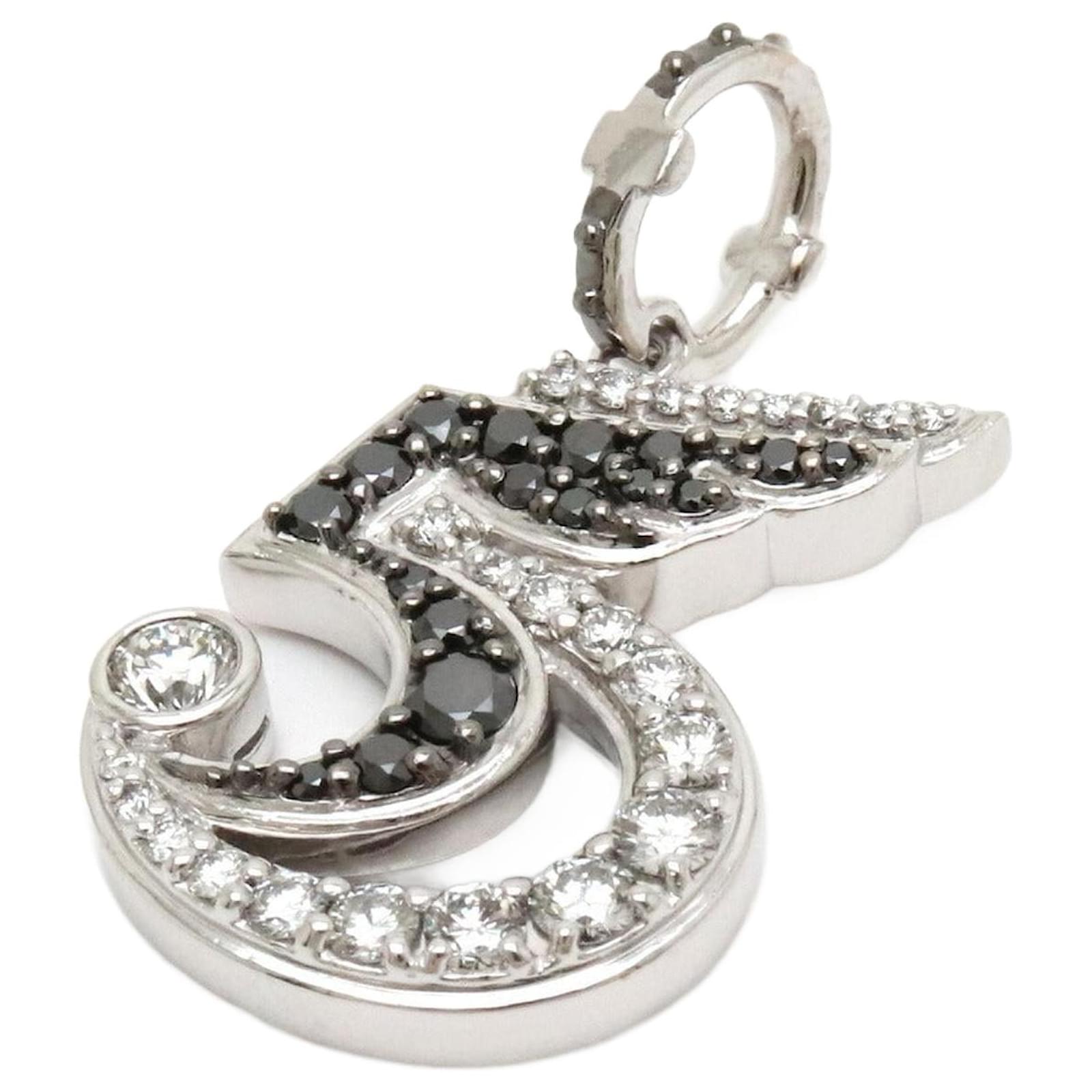Autre Marque Rosen Hemden K18WG 5 Motif Pendant Charm Top White Metal  ref.1796545